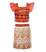 ReliBeauty Little Girls Princess Moana Costume Two-Piece Dress up, 2T-3T