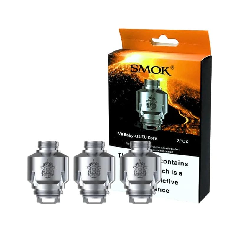 SMOK V8 BABY Q2 EU CORE Works With T-PRIV / TFV8 BIG BABY 2mL (3 PCS) No Nicotine
