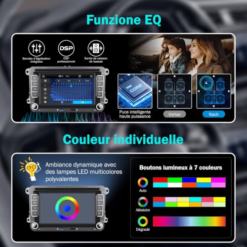 [Plug & Play Without Modifications] Professional Car Radio Specialized VW 7 Inch IPS Linux Wireless Carplay & Android Car for Golf 5 6 Passat Jetta Caddy Polo CC Tiguan EOS Touran T5