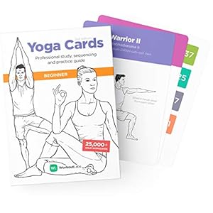 WorkoutLabs YOGA CARDS – Beginners: Professional Visual Study, Class Sequencing & Practice Guide with Essential Poses, Breathing Exercises & Meditation – Yoga Flash Cards/Yoga Deck with Sanskrit