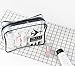 ALINK Clear Travel Toiletry Bag, TSA Approved TPU Quart Sized Carry-On Makeup Accessories Cosmetic Bag for Liquids