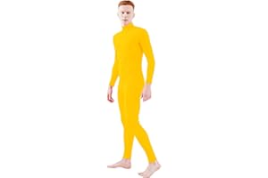 Ensnovo Adult Spandex Turtleneck Long Sleeve One Piece Unitard Bodysuit Dancewear