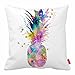 Cazzpc Cushion Cover Pop Art Watercolor Splash Pineapple Print Home Decor Super Soft Fabric No.1