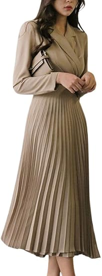 Amazon イン二ファー Innifer 秋服 長袖 プリーツワンピース Amazon イン二ファー Innifer 秋服 長袖 プリーツワンピース