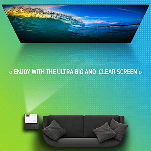 Projector, Spacekey RD-810 LED Portable Projector, Multimedia Home Theater Video Projector Supporting 1080P with HDMI USB VGA AV for Home Cinema TV Laptop Game iPhone Andriod Smartphone - Thumbnail 4