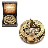 Antiqula 5 inch Steampunk Sundial Compass – Top