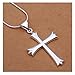 NYKKOLA Beautiful Fashion Jewelry Cross Pendant Holy Silver Necklace