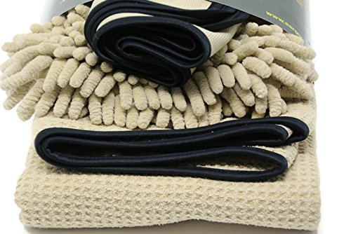 Sarge's Car Care - .50 CAL Car Care Survival Kit - Car Wash Kit Contains - .50 CAL Car Wash Mitt - .50 CAL Car Drying Towel - ( 2 ) .50 CAL Glass Cleaning Towels - Car / RV / Motorcycle Wash Kit