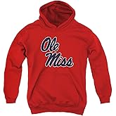University of Mississippi Official Distressed Primary Youth Kids Boy/Girls Pull-Over Hoodie Sweatshirt