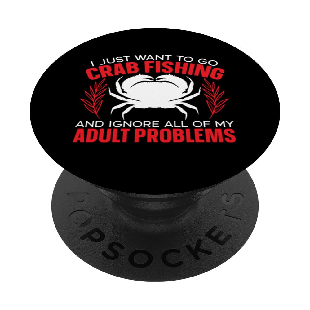 Crab Fishing Crabby Fisherman Crabbing Fisher Crabber PopSockets Swappable PopGrip