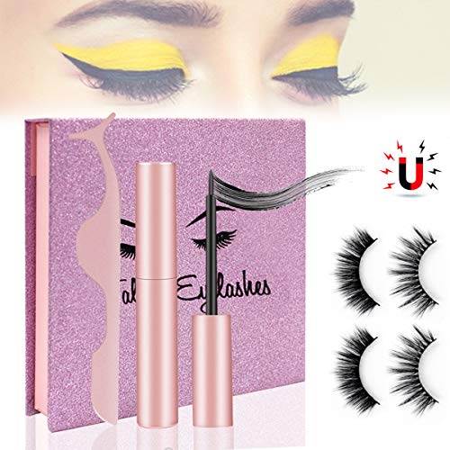 Magnetic Eyelashes with Magnetic Eyeliner, Wolady 2 Pair 3D Natural Look False Eyelashes, Waterproof No Glue Reusable 5 Magnet Fake Lashes with Applicator Tweezers - Thumbnail 7