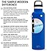 Simple Modern Insulated Water Bottle with Handle Lid 1 Liter Reusable Ascent Narrow Mouth Stainless Steel Thermos Flask, 32oz Handle Lid, Twilight