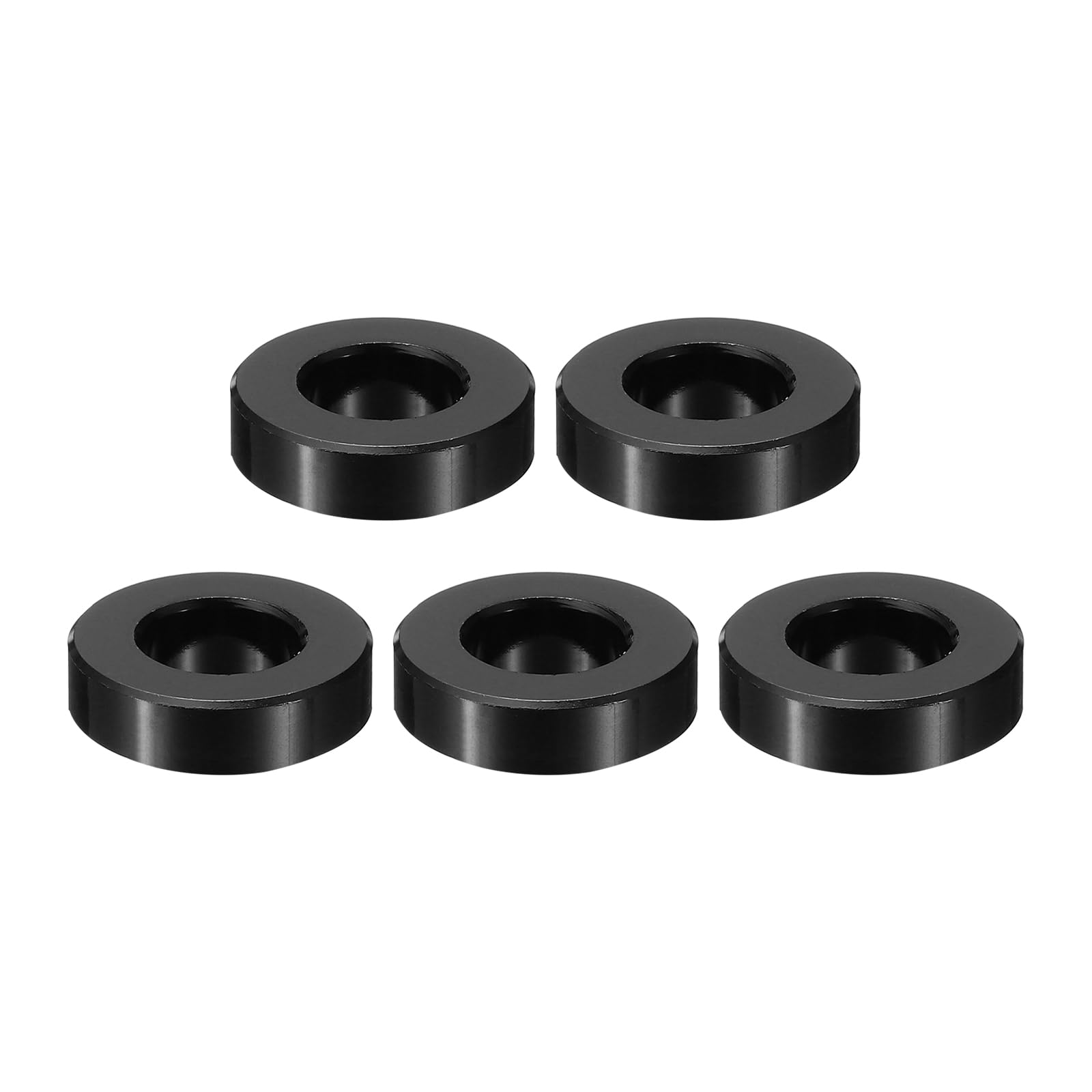 PATIKIL M10 Aluminum Spacers, 5 Pcs Metal Spacer Aluminum M10 x 3/4" OD x 1/8" L Aluminum Spacer Screw Standoff Round for 3/8" or M10 Screw Bolts