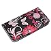 2014 New Wallet Pu Leather Magnetic Flip Hard Case Cover Stand for Motorola Moto G Generation One (Black Butterfly)