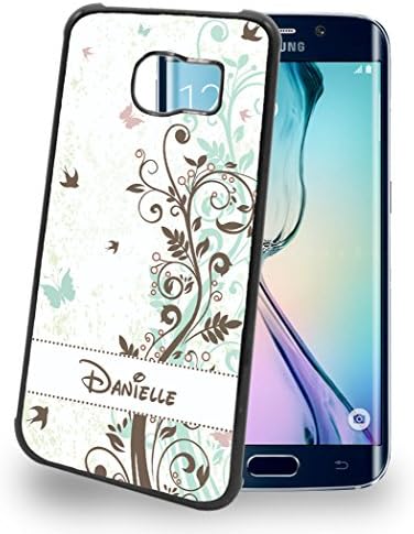 Custom Flowers with Disney Font Cute Personalized Cell Phone Case for Samsung Galaxy S4, S5, S6, S6 Edge, S7, Note 5