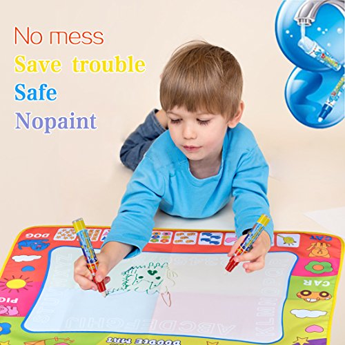 Doodle Mat Toddler Toys Large Aqua pad Magic Water Drawing Mat with 4 Doodle Pens Color for kids Learning Painting Best Educational Boys Girls Gift Size 31.5" x 23.6" - Thumbnail 3