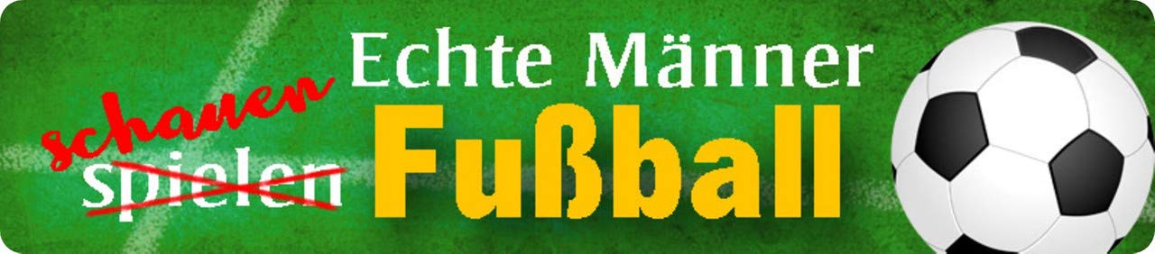 Generic Tin Sign 46 x 10 cm Curved Real Men Look Football Decoration Street Sign