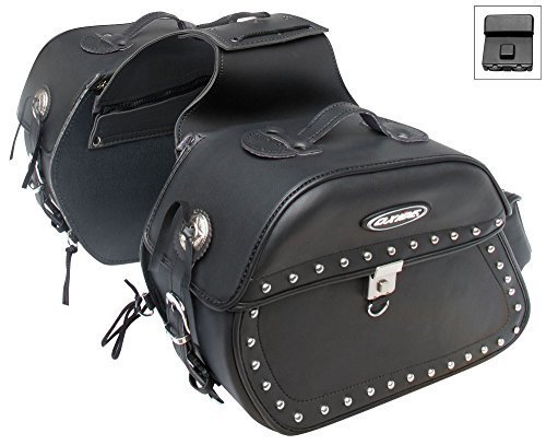 New Oxide 40L Premium Tek Leather lockable cruiser saddle bags, travel panniers