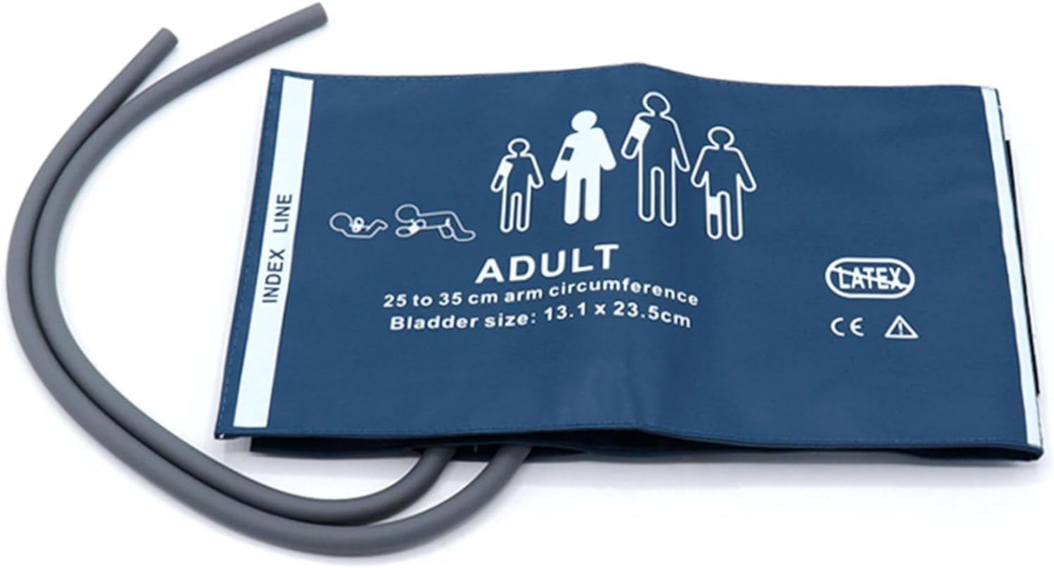 Universal NIBP Cuff, 25-35 cm Double Tube Reusable PU Replacement Blood Pressure Cuff, No Connector