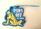 Disney Parks Dog Pluto Paws Off My Things Luggage Suitcase Bag Tag NEW