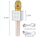 Q9 [Upgraded Version] Wireless Microphone with Speaker Karaoke Pro, 3-in-1 2200mAh Bluetooth Aluminium Alloy Karaoke Machine KTV for Apple iPhone Android Smartphone or Pc
