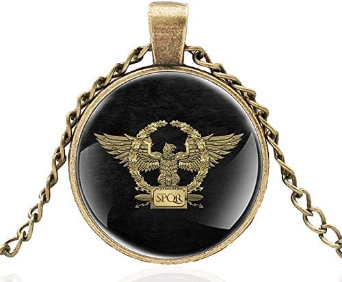 Amazon Spqr古代ローマ帝国長老派教会ガラスドームメタルネックレスペンダントチェーンチョーカー用男性と女性ジュエリーギフト ネックレス 通販