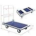 Giantex 5 660lbs Platform Cart Dolly Folding Foldable Moving Warehouse Push Hand Truck, Blue, 35.5inch x 24inch (Baseboard)