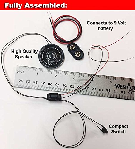 Police Siren for Diecast and R/C Emergency Vehicles - 4 Real Sounds from an In-Service Police Cruiser - Runs on 9 Volt Battery