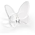 Lioaeust Crystal Butterfly Figurines,Flying Butterfly Figurine Decor Crystal Cut Glass Butterfly Ornament Statue Animal Collectible Home Ornament Decor Transparent