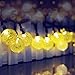 Binval 2-Pack Solar Fairy Crystal String Lights for Outdoor Patio Lawn Landscape Garden Home Wedding Holiday and Christmas decorations[19.7feet - 6m - 30LED-Warm White]