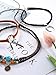 Hicarer 3 Pieces Suede Choker Necklaces American Indian Feather Handmade Necklaces Adjustable Leather Turquoise Choker Necklace Moon Crescent Pendant Choker for Women Accessories
