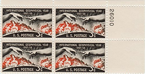 1958 4 X 3Â¢ International Geophysical Year Postage Stamp Scott #1107