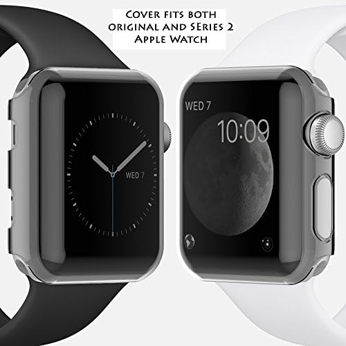 Apple Watch Series 2 38 mm Clear Case by BGS Tech - Fits Series 1 or 2 - 1 Pack