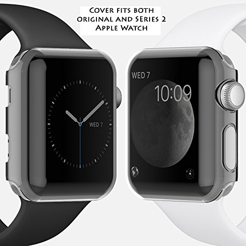 Apple Watch Series 2 38 mm Clear Case by BGS Tech - Fits Series 1 or 2 - 1 Pack