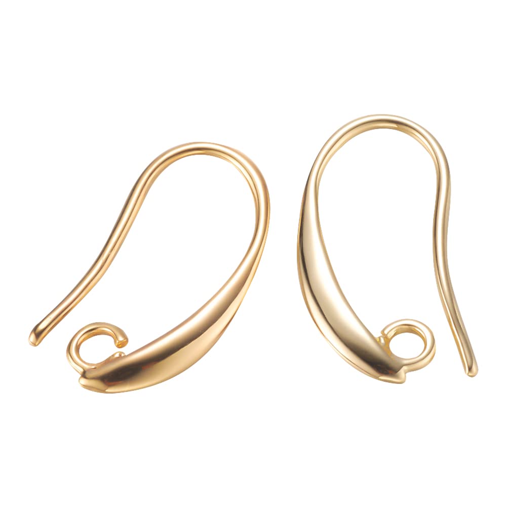 BENECREAT 30PCS 18K Gold Plated Sheel Leverback Earring Hooks Ear Wires with Dangle Loops for DIY Jewelry Making Craft