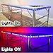 PartyPong 8-Foot Professional Beer Pong Table w/Cup Holes, LED Lights & Pong Balls - America Edition