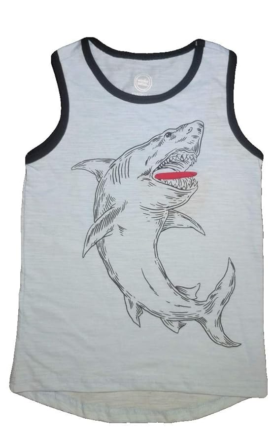 Buy Wonder Nation Shark Themed Sleeveless Muscle Tank Top TShirt
