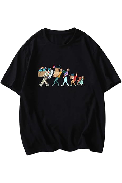 men car and letter graphic tee