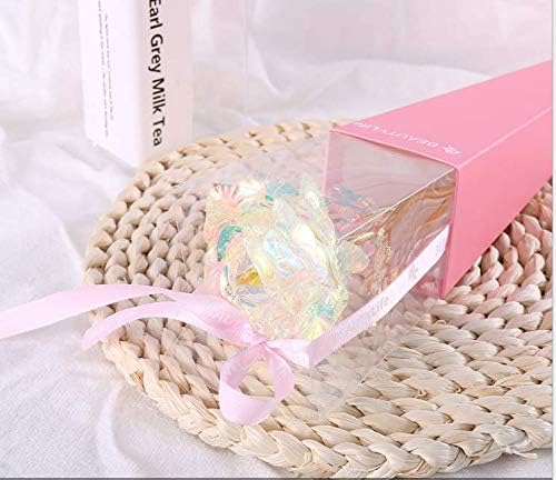 Happyear 24K Gold Rose Artificial Flower Valentine's Day Lovers' Gift Romantic Flower, Best Gifts for Thanksgiving Day Mother's Day Valentine's Day Birthday Anniversary (Laser)