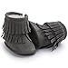 Voberry Baby Toddler Girls Boys Winter Warm Snow Boot Tassels Trimmed Boots Outdoor (12~18Month, Dark Gray)