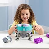 KNITTING CIRCLE Kids Knitting Station 22 Pin Machine Two Colour Yarn Kit view 2