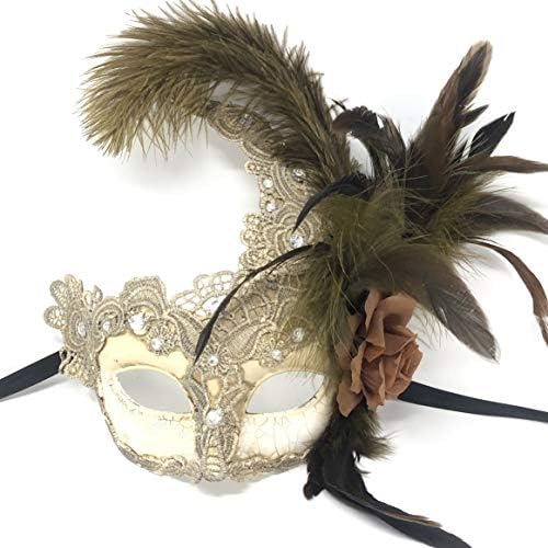 Storm Buy] Women Lady Girls Costume Venetian mask Feather Masquerade Mask Halloween Mardi Gras Cosplay Party Masque