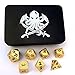 Darksilver Forge Cthulhu's Gold Metal D&D Dice Set for Tabletop Roleplaying Games, DND, Pathfinder RPG