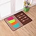 Carvapet 2 Piece Non-Slip Kitchen Mat Rubber Backing Doormat Runner Rug Set, Colorful Cups (19