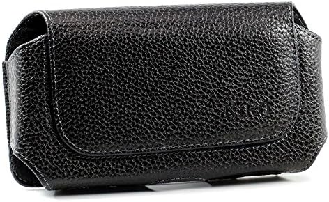 iPhone 7 Plus with Commuter Case or Symmetry Cover on Horizontal Deluxe Curve Holster Sleeve Case with Strong Belt Clip Double Belt Hoops Pouch with Magnetic Cloture for Apple iPhone 7 Plus 6S Plus