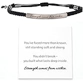 Bohxantium Dont Let The Hard Days Win Bracelets for Women Men Adjustable Colorful Handmade Letter Braided Wrap Stainless Steel Tube Engraved Inspirational Jewelry Gift Inspirational Bracelet for Women