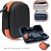 Featured Protective Case for Bose SoundSport Free Truely Wireless Sport Headphones Charger Box, Mesh Pocket for Cable and Other Accessories (Frosted Black with Orange Zipper) primary
