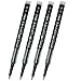 Pack of 4, Tombow 55691 O3p X-fine 0.3mm Black Rollerball Refills