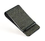 CL Carbonlife(TM)  Carbon Fiber Glossy Money Clip Credit Card Business Card Holder Gold