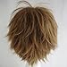 Alacos Short Fashion Dark Brown Layered Anime Cosplay Wig Halloween Christmas Carnival Dress up Pretend Play Party Wig Gift+Cap